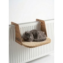 Empressco Yumuşak Peluş Kedi Yatağı, Radyatör Üstü, 45X29 Cm, 20 kg Taşıma Bej