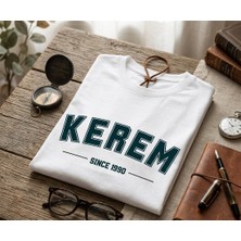 Veracraft Kişiye Özel Isimli Tişört - Hologram Baskılı Doğum Yılı Tasarımlı Unisex Pamuklu Tişört