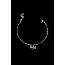 Roxx Jewellery 925 Ayar Gümüş Tek Taş Sallantılı Taşlı Kelebek Kadın Bileklik