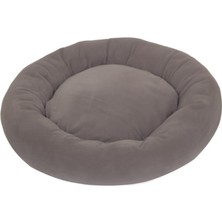 Empressco Gri Polar Simit Yatak, 50 Cm, Kedi ve Köpekler Için Rahat Uyku Alanı