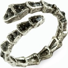 Bijuteri Net Yılan Taşlı Metal Yüzük