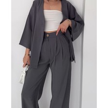 Maimoda Kadın Modal Kumaş Kimono Pantolon Takım