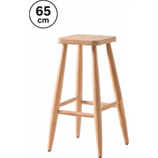 Sahmatra Natura Ev Dekorasyon | Ahşap Tabure | Bar Taburesi | Mutfak Sandalyesi | Mutfak Taburesi | Kare - 65 cm
