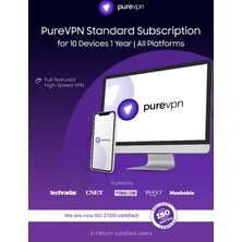 PureVPN (Windows,Mac,Android,İOS) - 10 Cihaz 1 Yıl Abonelik Kodu