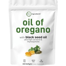 Micro Ingredients (Özelsporcugıdaların'dan !!) Oil Of Oregano 300 Softgels Black Seed Oil 4x Strength.abd Menşei.