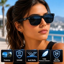 Exeline Col 119 Yeni Premium Seri Rb Model Polarize Kadın Güneş GÖZLÜĞÜ-POLARIZE-UV400-ANTI Refle 3 Lü Koruma 53*18*132 Ekartman