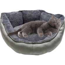 Empressco Yumuşak Silinebilir Kedi ve Köpek Yatağı, 55 Cm, Gri