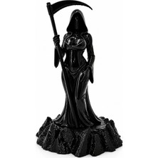18 cm Grim Reaper Figür – 3D Baskı Dekoratif Ölüm Meleği Heykel | El Yapımı Koleksiyonluk Biblo