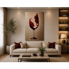 Othello Art **aşk Kadehi Soyut Kanvas Tablo – Romantik Çift Figürlü Modern Sanatsal Duvar Dekoru, Wine Art Tablo**