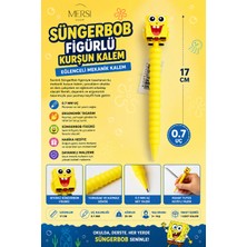 Mersi Shop Süngerbob Figürlü 0.7 Uçlu Kurşun Kalem – Eğlenceli Mekanik Kalem 17 cm Çocuklara Özel