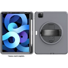 Hobibahçem iPad Pro 11 (2018) Kılıf Hand Strap Tablet Kılıfı - Gri
