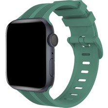 Hobibahçem Watch 38MM KR408 Çizgili Silikon Kordon - Yeşil