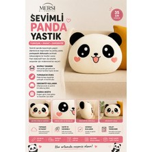 Mersi Shop Sevimli Panda Kafası Peluş Yastık – Yumuşak Dekoratif Panda Yastık