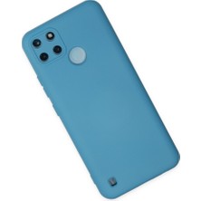Hobibahçem Realme C25Y Kılıf Nano Içi Kadife Silikon - Mavi