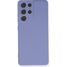 Hobibahçem Galaxy S21 Ultra Kılıf Nano Içi Kadife Silikon - Lila