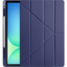 Hobibahçem iPad Pro 13 (2024) Kılıf Kalemlikli Hugo Tablet Kılıfı - Lacivert