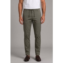 Bisse Haki Pamuk Cepli Bağcıklı Pamuklu Comfort Lastikli Spor Pantolon PNS25Y25102_D49