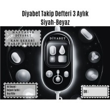 Hsc Bilişim Diyabet Ölçüm Takip Çizelgesi Defteri Özel Tasarım 3 Aylık A5 Siyah-Beyaz