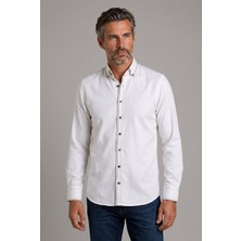 Bisse Bej Regular Fit Cepsiz Uzun Paşa Yaka Gömlek GMOKS261032_C07