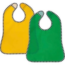 Ikea Grönfınk 2 Adet Mama Önlüğü, Yeşil-Sarı, %100 Geri Dönüştürülmüş Polyester, Hassas Ciltler İçin