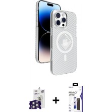 Marsilyan™- iPhone 16 Pro Max Kılıf Nova Modern Prime - Siyah Bilvis 3x Ar Hayalet Cam Ekran Koruyucu + Bilvis Titan Kamera Lens - Tmgı