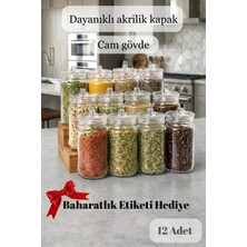 Empressco Serin Bardak Etiketli 12 Adet Kapağı Kulplu ve Vakumlu Baharat Takımı - Fiyatı, Yorumları