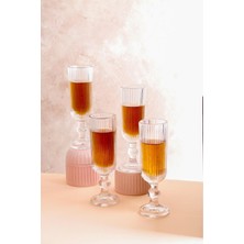 Empressco Aster 4'lü Uzun Cam Kadeh, 160 Ml, Kahve Yanı Bardak Seti