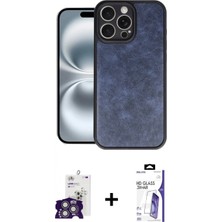 Marsilyan™- iPhone 16 Pro Max Kılıf Kıvılcım Işık Serisi - Siyah Bilvis 3x Ar Hd Cam Ekran Koruyucu + Bilvis Titan Kamera Lens - Gs