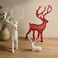 TK Modern Geyik Dekor Seti – Premium 3’lü Minimalist Heykel Seti | 3D Baskı Ev Dekoru