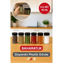 Empressco Open Home Concept 6’lı Dayanıklı Plastik Baharatlık Seti – Şeffaf Gövde, Siyah Kapak, Düzenli Mutfaklar Için 90 ml - Fiyatı, Yorumları