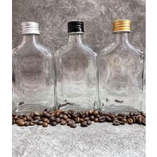 Empressco Cold Brew Şeffaf Cam Şişe 200 ml 6'lı, Sızdırmaz Siyah Kapaklı