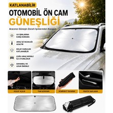 BURADABULDUN Katlanabilir Otomobil Ön Cam Güneşliği Şemsiye Uv Korumalı Araç Cam Gölgeliği