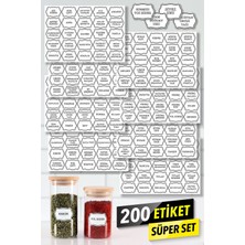 Empressco Neoprint 200 Adet Baharatlık Etiketi Suya Dayanıklı Kavanoz Sticker Seti Erzak Bakliyat Mutfak Düzenleyici - Fiyatı, Yorumları