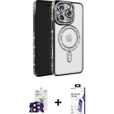Marsilyan™- iPhone 16 Pro Max Kılıf Zirve Doku Prime - Siyah Bilvis 3x Ar Hd Cam Ekran Koruyucu + Bilvis Titan Kamera Lens - Sh