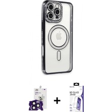 Marsilyan™- iPhone 16 Pro Max Kılıf Zirve Doku Prime - Siyah Bilvis 3x Ar Hd Cam Ekran Koruyucu + Bilvis Titan Kamera Lens - Sh