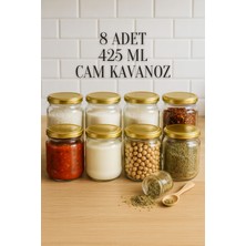 Empressco Rotanev 8 Adet 425 ml Gold Metal Konserve Kapaklı Yoğurt, Sosluk, Baharatlık, Menemen 425 cc Cam Kavanoz - Fiyatı, Yorumları