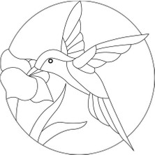 Hediyelik Vitray Boyama Seti - Kuş