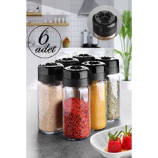 Empressco Porselen Diyarı 6 Adet Cam Baharatlık Seti 245 ml Döner Kapaklı Tuzluk Biberlik - Fiyatı, Yorumları