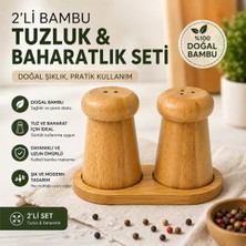 Empressco Store 2’li Bambu Mantar Tuzluk & Baharatlık Seti – Doğal Ahşap Şık ve Modern Mutfak Aksesuarı - Fiyatı, Yorumları