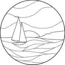 Hediyelik Vitray Boyama Seti - Yelken