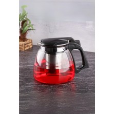 Empressco Cam Demlik 900 Ml, Çelik Süzgeçli, Şık ve Dayanıklı Çay Demliği