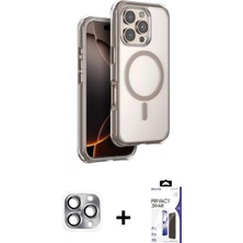 Marsilyan™- iPhone 16 Pro Max Kılıf Zirve Klasik Prime - Siyah Bilvis 3x Ar Hayalet Cam Ekran Koruyucu + Pers Alüminyum Kamera Lens - Gı