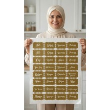 Empressco Kt Decor Gold Baharatlık Kavanoz Sticker Seti - Fiyatı, Yorumları