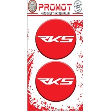 Rebon Moto Design Rks Uyumlu Damla Logo Sticker 03
