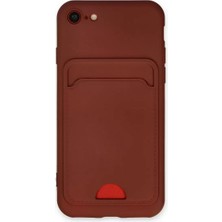SHC4200 Iphone 7 Kılıf Kelvin Kartvizitli Silikon - Bordo