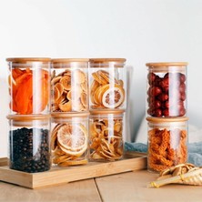 Empressco Karçiçeği Home 8 Adet Borosilikat Cam Bambu Kapaklı Baharatlık Kavanoz 250ML - Fiyatı, Yorumları