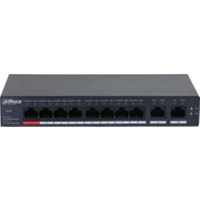 SHC4200 Dahua CS4010-8GT-110, 8 Port, Gigabit, Poe 110W, 2 Port Uplink, Cloud Yönetilebilir, Switch