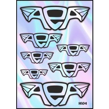 Rebon Moto Design Motosiklet Altın Elbiseli Adam Hologram Çoklu Sticker