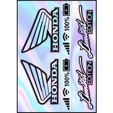 Rebon Moto Design Motosiklet Honda Uyumlu Hologram Çoklu Sticker 03
