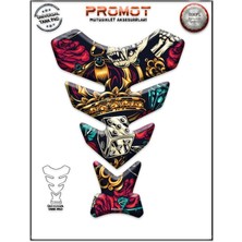 Rebon Moto Design Universal Motosiklet Tank Pad 3D Sticker 0286